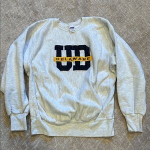 VINTAGE University of Delaware Gray  Sweatshirt